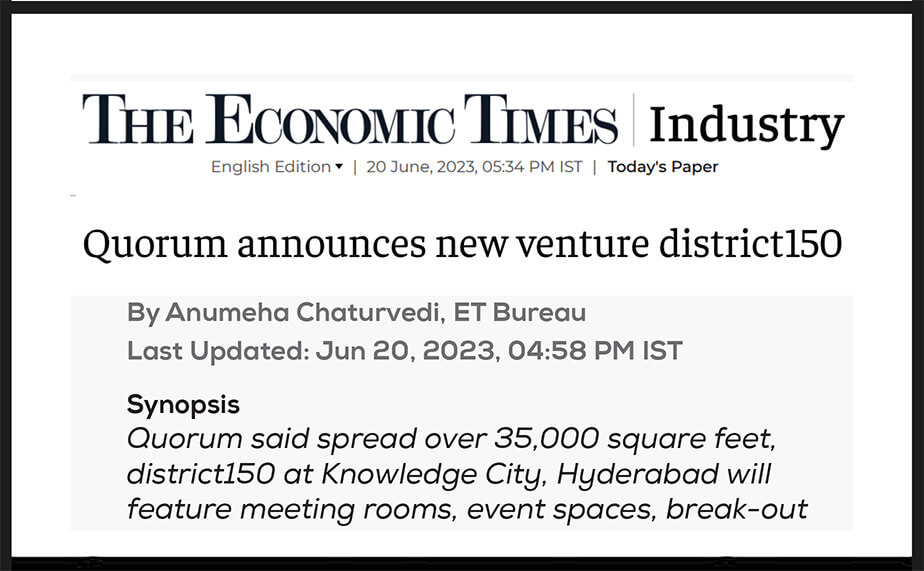 Meeting Venues In Hyderabad | The Quorum Club | d150